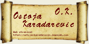 Ostoja Karadarević vizit kartica